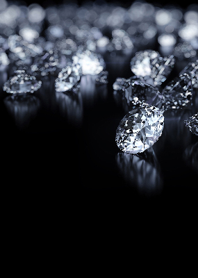 Fabric roller blind Diamonds and sparkle