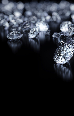 Fabric roller blind Diamonds and sparkle
