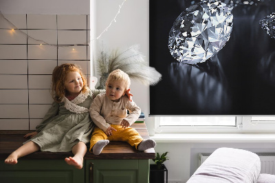 Fabric roller blind Diamonds and sparkle
