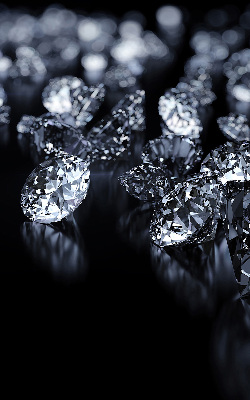 Fabric roller blind Diamonds and sparkle