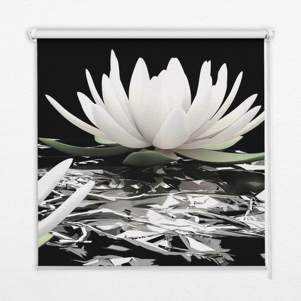 Roller blind for large window Water lilies on the surface