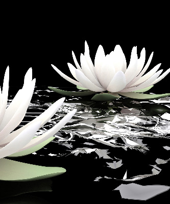 Roller blind for large window Water lilies on the surface