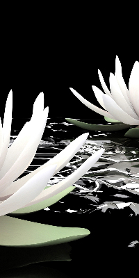 Roller blind for large window Water lilies on the surface