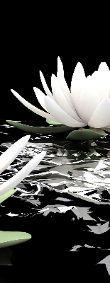 Roller blind for large window Water lilies on the surface