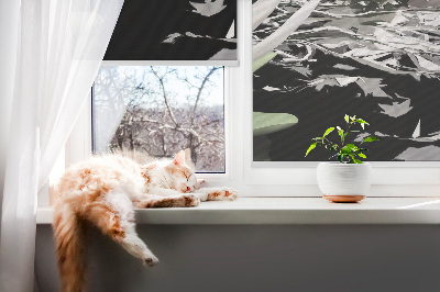 Roller blind for large window Water lilies on the surface