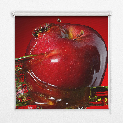 Fabric roller blind Red apple in the depths