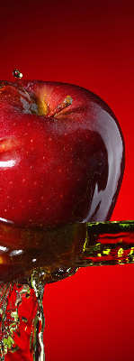 Fabric roller blind Red apple in the depths