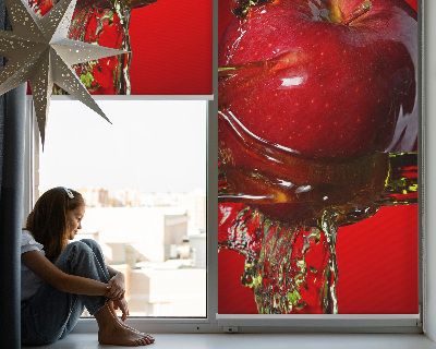 Fabric roller blind Red apple in the depths