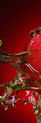 Fabric roller blind Red apple in the depths