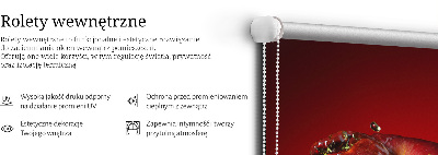 Fabric roller blind Red apple in the depths