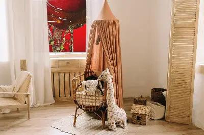 Fabric roller blind red apple in the depths design