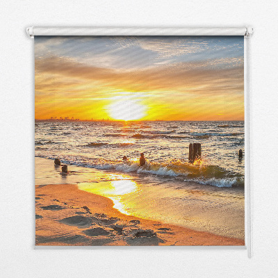 Roller blind for large window Sunset and colors