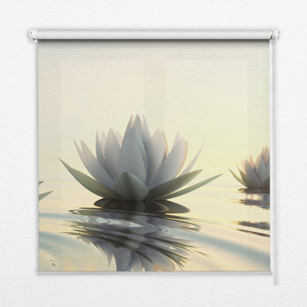 Fabric roller blind Water lilies