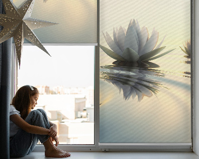 Fabric roller blind Water lilies