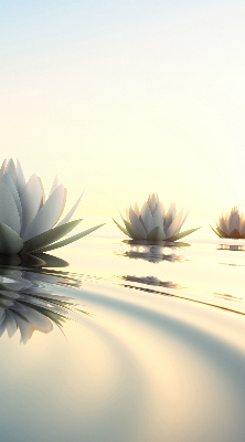 Fabric roller blind Water lilies