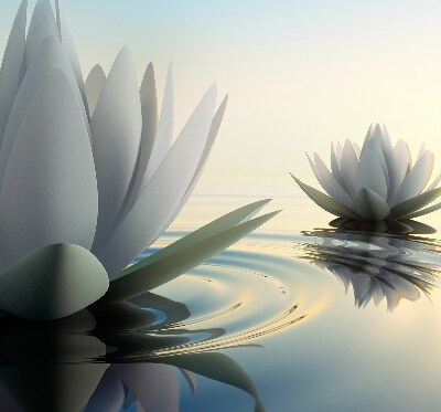 Fabric roller blind Water lilies