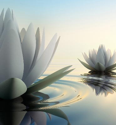 Fabric roller blind Water lilies