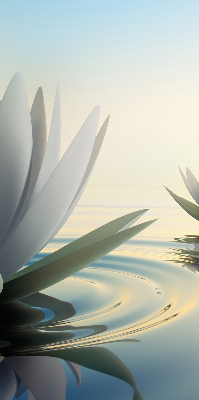 Fabric roller blind Water lilies