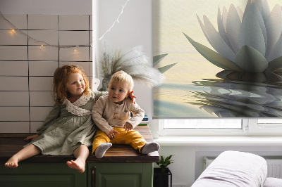 Fabric roller blind Water lilies
