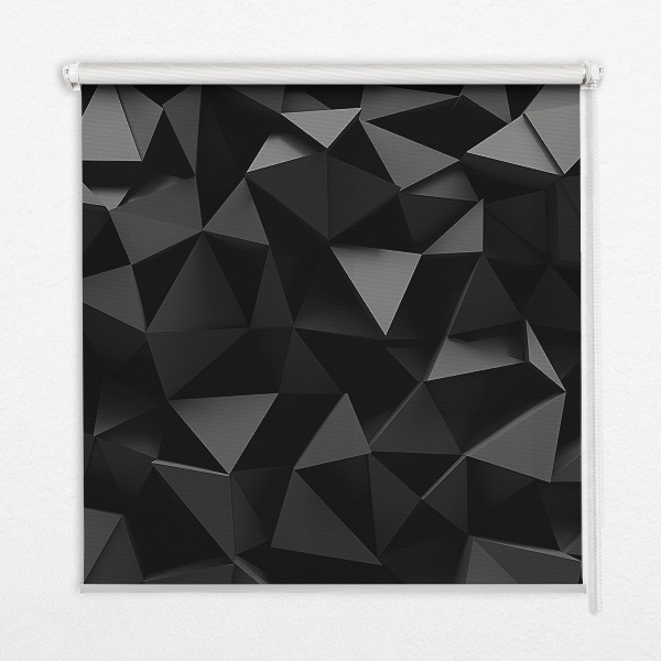 Modern roller blind black origami design