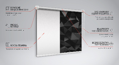 Modern roller blind Black origami