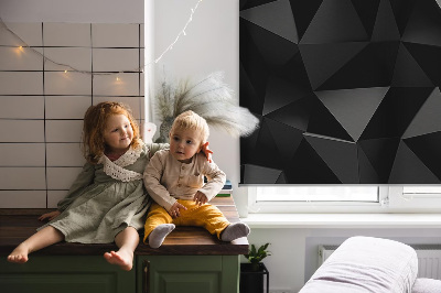 Modern roller blind Black origami