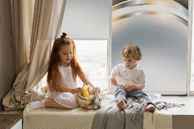 Roller blind for large window Steel abstraction