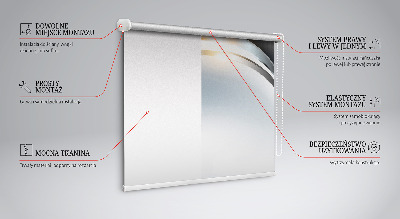Roller blind for large window steel abstraction print