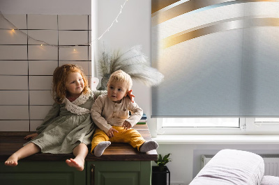 Roller blind for large window Steel abstraction
