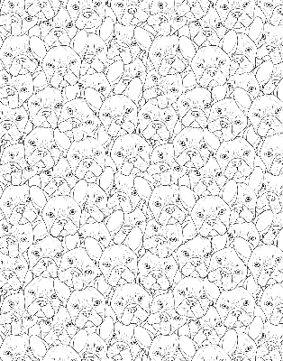 Roller blind for large window Drawn dogs