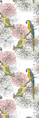 Fabric roller blind Parrots on a branch