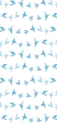 Modern roller blind Blue birds