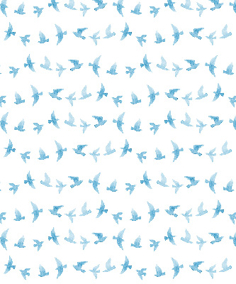 Modern roller blind Blue birds