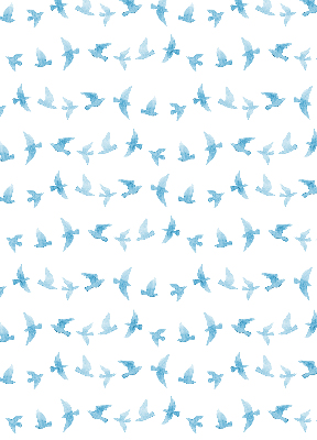 Modern roller blind Blue birds