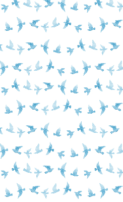 Modern roller blind Blue birds