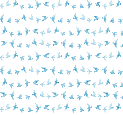 Modern roller blind Blue birds