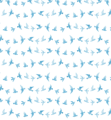 Modern roller blind Blue birds