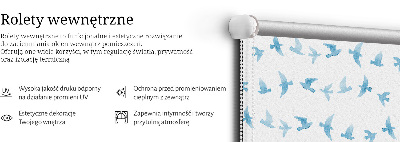 Modern roller blind Blue birds