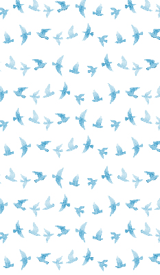 Modern roller blind Blue birds