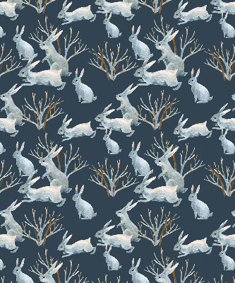 Fabric roller blind Rabbits and Sticks