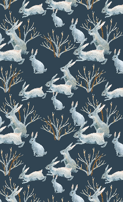 Fabric roller blind Rabbits and Sticks
