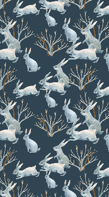 Fabric roller blind Rabbits and Sticks