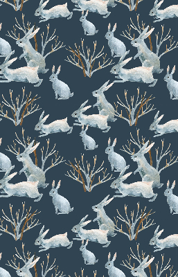 Fabric roller blind Rabbits and Sticks