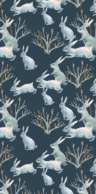 Fabric roller blind Rabbits and Sticks