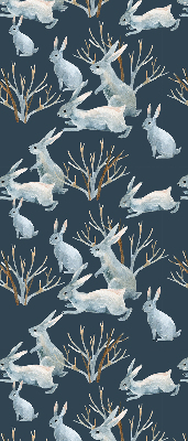 Fabric roller blind Rabbits and Sticks