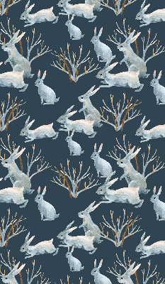 Fabric roller blind Rabbits and Sticks