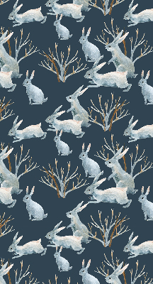Fabric roller blind Rabbits and Sticks