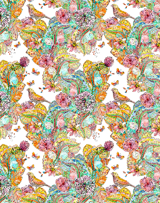 Modern roller blind Colorful pattern of nature
