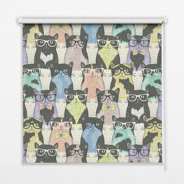 Roller blind for large window Cats