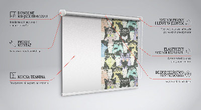 Roller blind for large window Cats